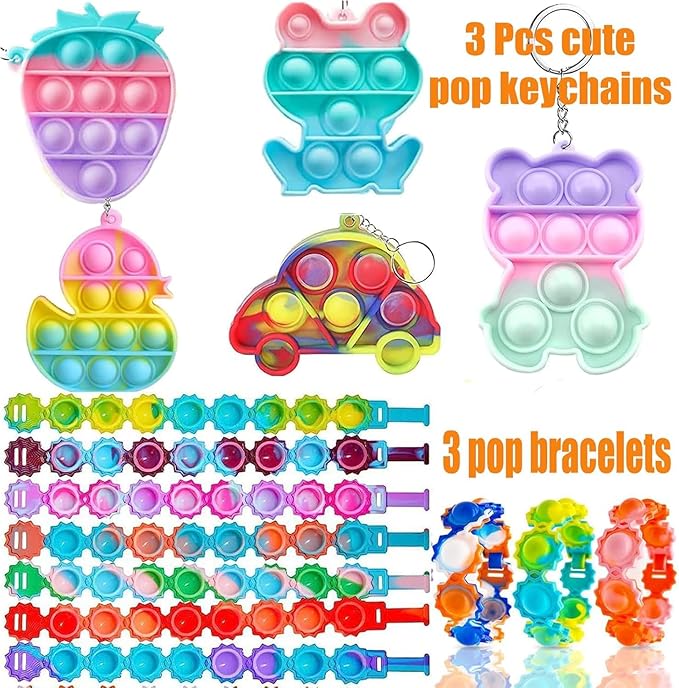 125 Pcs Prizes Treasure Box Toys for Classroom, Party Favors for Kids, Prize Box Toys for Kids Classroom, Pinata Filler, Goodie Bags Stuffers, Treasure Chest Carnival Prizes, Fidget Toys Bulk