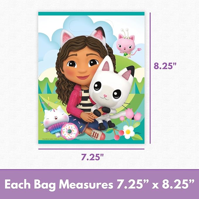 Unique Gabby Dollhouse Party Bags - 24 Pack - Gabbys Dollhouse Goodie Bags for Party Favors, Checklist - Birthday Decorations - Supplies for 24 Guests