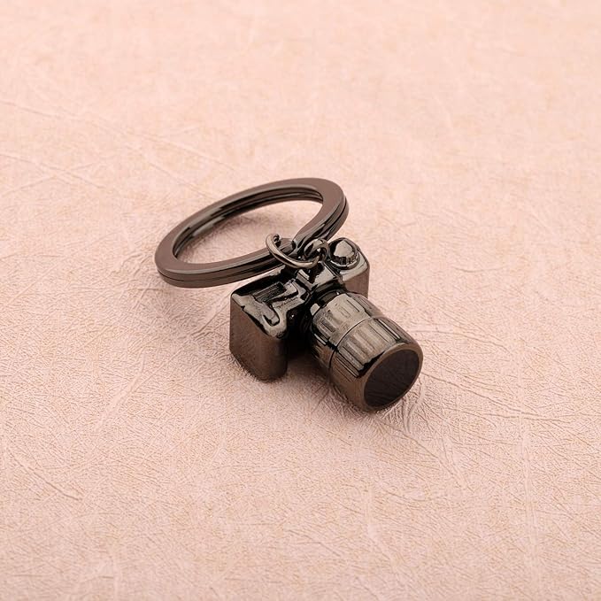 FUSTMW Photographer Gift Camera Keychain Photography Gift Black Camera Charm Jewelry Gifts For Photographer Lovers