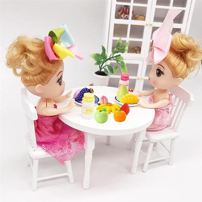 40Pcs Mini Resin Fruit, Miniature Fruits Figures, Fake Pineapple Strawberry Banana Lemon Peach Fruit Decorations for Mini Home Kitchen, Garden, Holiday Decoration, Cake Decoration