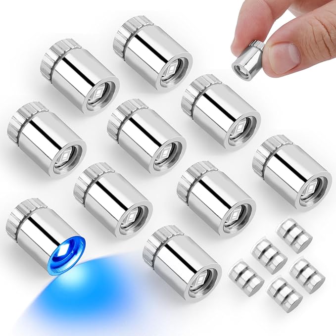 10pcs Mini LED Lights for Crafts, Small Battery Powered Balloon Miniature Micro Electric LED Lights for Paper Lantern Party Decoration Crafts Models Dollhouse Accessories (Blue Light)