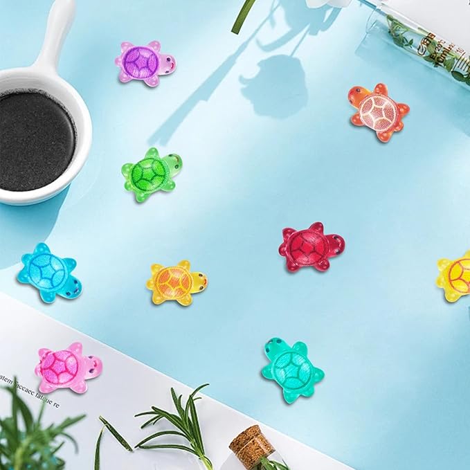 100 Pieces Tiny Turtles for Crafts Luminous Mini Resin Turtles Dollhouse Miniatures Mini Animals for Fairy Garden Micro Landscaping Decoration