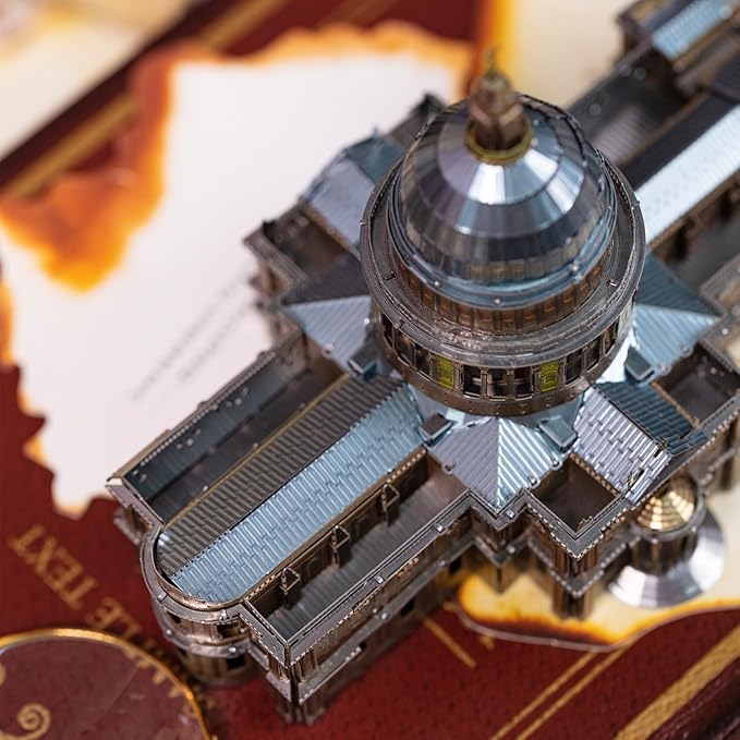 MU 3D Metal Puzzle for Adult Saint Paul's Cathedral, Assembled Religious Architecture Notre Dame Cathedral Model Kits Miniature Building, Birthday Gift Home Decor