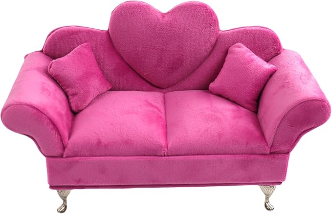 CONCISE Adult Dollhouse Furniture 1/6 1/12 Scale Miniature Velvet Sofa Hidden Jewelry Box for Women 14+ Collectors Ring Earring Necklace Bracelet Trinket Keepsake Storage Diorama Model Kit Display