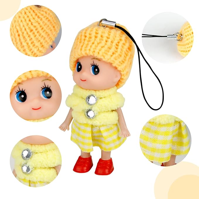 Sealive 6 PCS Small Dolls Girls - 3 Inch Fashion Dollhouse Dolls Princess - Mini Doll Surprise Gift For Kids- Little Dolls Decoration Accessories Wearing Miniature Clothes & Shoes Outfit Toys For Girl