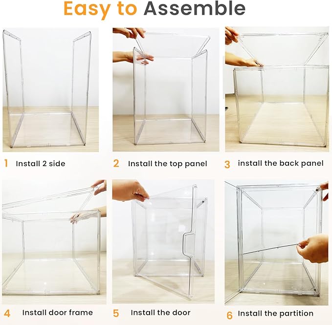 Bread Box,Large Bread Boxs for Kitchen Countertop - 4 Layers Adjustable Bread Storage Container,Clear Boxes for Kitchen Counter, Breads Box Airtight,Bread Holder,Perfect for Bagel Muffins（transparent）