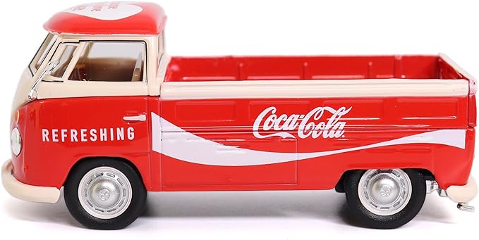 Motor City Classics Coca-Cola Diecast Collectible | 1962 Volkswagen Cargo Van Red-White 1:43 Scale Model 432201 Officially Licensed