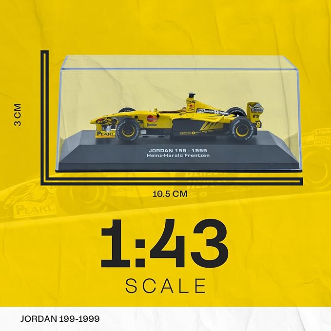 1:43 F1 Team Jordan 199-1999 Collection Formula 1 Race # Model Inspired by Heinz-Harald Frentzen Diecast Collectible Model
