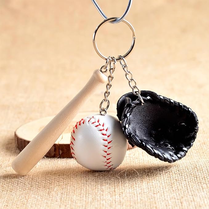 COSTOYFUN Mini Cute Soccer Keychain Bowling Tennis Baseball Keychain for Men Women Boys Girls Gift