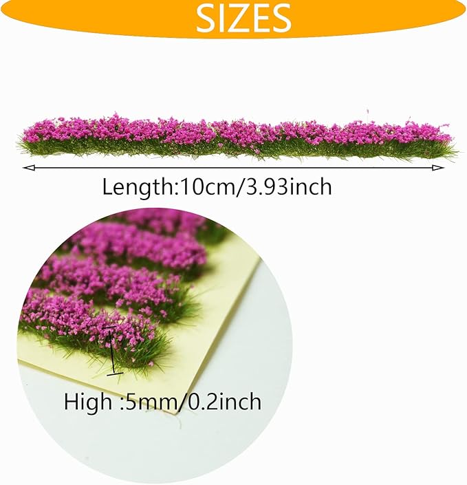 Cayway 3MM Static Grass Tuft Model Grass Tufts Terrain Model Kit Resin Static Scenery Model Miniature Shrubs Bushes and Tweezers for Train Landscape Railway Artificial Grass Modeling