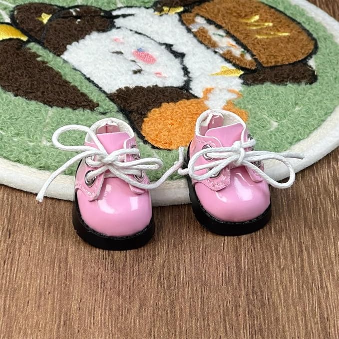 Compatible with Labubu Doll Shoes for 17cm Doll,Shoes Used for Labubu Accessories (P-Pink)
