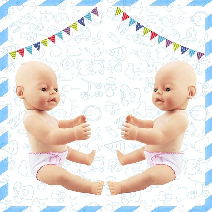 DC-BEAUTIFUL 4 Pack Baby Diapers Doll Underwear for 14-18 Inch Baby Dolls, Suitable for Infant Dolls Baby Girls