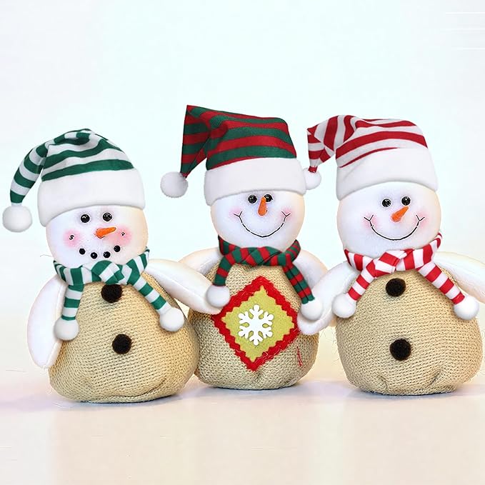 Geyoga 16 Pcs Mini Knit Doll Hat Valentines Day Small Santa Hat for Craft Winter Mini Snowman Hats and Scarf Tree Ornaments Snow Stripe Heart Wine Bottle DIY Decor Gifts