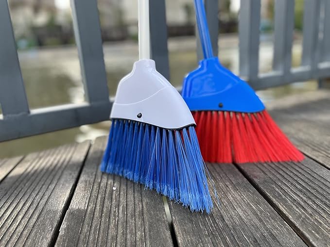 Xifando Kids Broom-Housekeeping Cleaning Tool for Kids Pretend Playing,Retractable Small Broom for Littler Helper(White+Blue)
