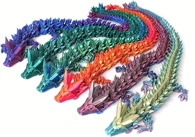 Easter Dragon Eggs with Dragon Inside, 12in 3D Printed Dragon Easter Egg,Basket Essentials Stuffers,Prefilled Easter Egg Filled with Toy,Basket Stuffers.Fidget Toy for Kid boy(LaserGreen)