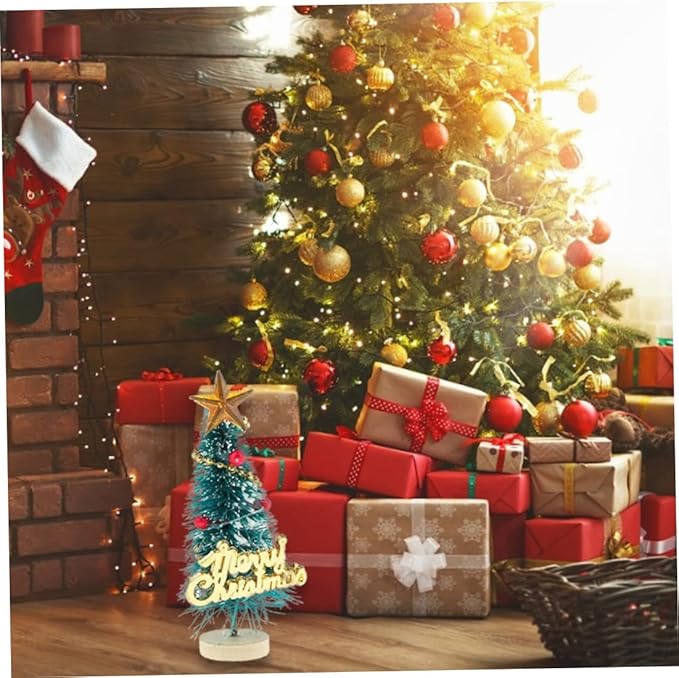 1:12 Scale Miniature Christmas Tree for Dollhouse, Small Holiday Scene Model for Party & Decoration