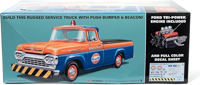 AMT - 1960 Ford F-100 Pickup w/Trailer New Tooling (AMT1407)