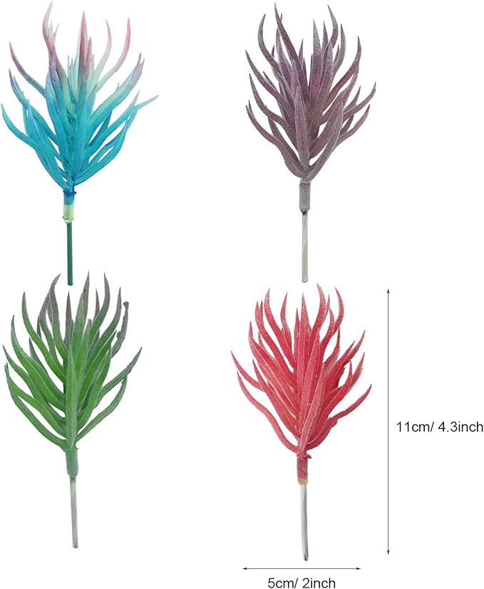Cayway 21 PCS Multicolor Plastic Succulent Plants, 3 Styles, Mixed Faux Succulents for Home Decor, Indoor/Outdoor Use