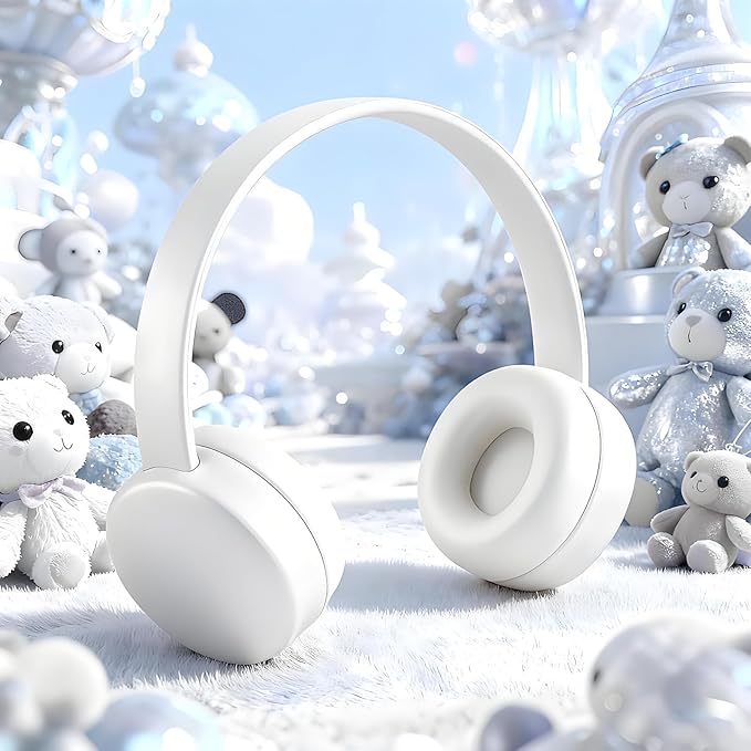Olyre Doll Headphones for Dolls, Fits 17cm(6.69") Height Trendy Dolls or 1/6 BJDs, Miniature Headset Costume/Clothing Accessory (Doll Not Included) (White)