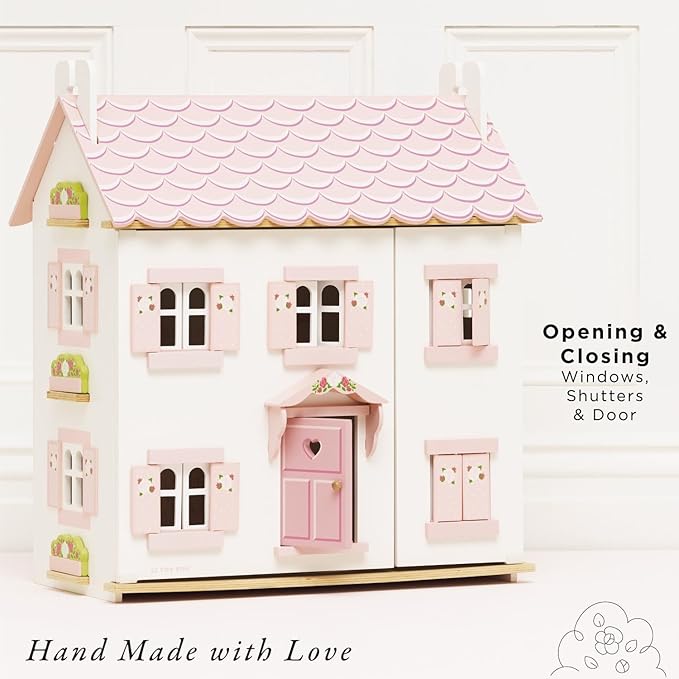 Le Toy Van - Iconic Sophie's Large Wooden Doll House | Dream House Wooden Dolls House Play Set | Great As A Gift | Suitable for Ages 3+