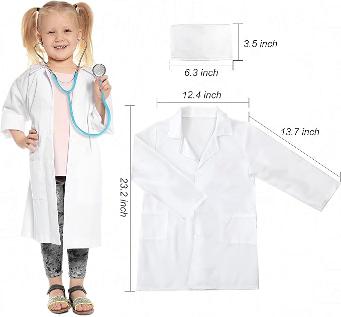 Phobby Durable Doctor Kit for Kids, 27 Pcs Deluxe Pretend Play Medical Kit Toy with Real Stethoscope, Doctor Toys for Toddlers Boys Girls Aged 3 4 5 6 7 8