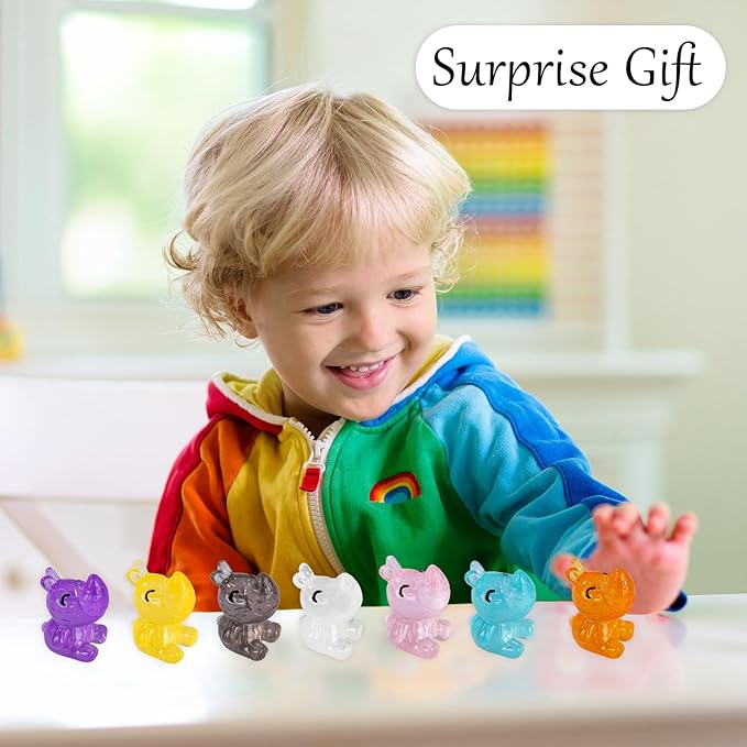 70 Pcs Luminous Mini Resin Rhino Tiny Cow Miniature Pig Figures Glow in The Dark for DIY Garden Dollhouse Wildlife Accessories Micro Landscape Aquarium Party Decor