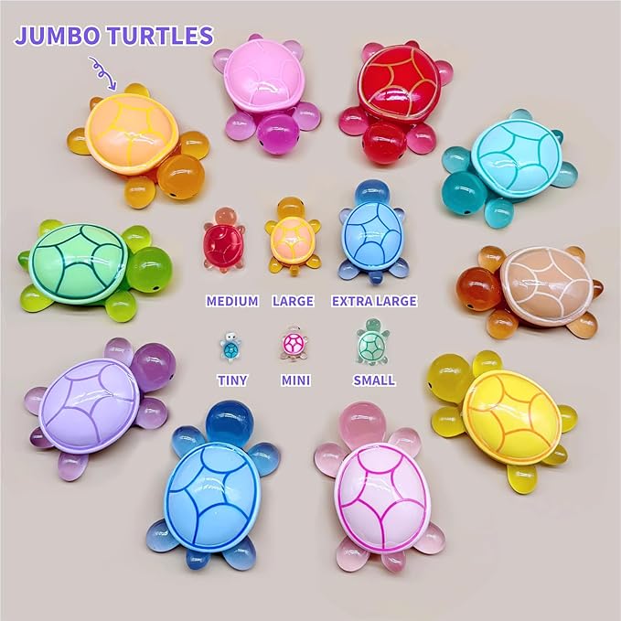 10 Pcs Extra Large Luminous Resin Turtles Figures Sea Crafts Glow in The Dark Bulk Plastic Ocean Animals Figurines to Hide 10 Colors Dollhouse Garden Aquarium Micro Landscape Decor