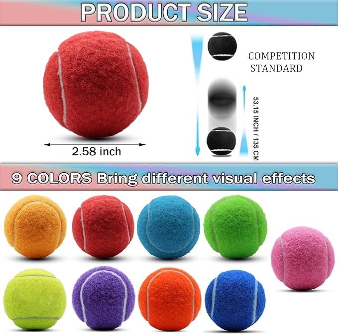 SHYUJAJIE Tennis Balls, 20 Pack Training Tennis Balls,High Elasticity Practice Tennis for Beginner, Exercise Playing Balls for Pet Dog