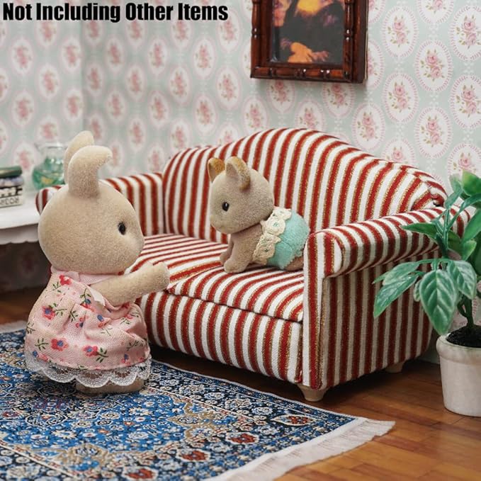 Odoria 1/12 Miniature Couch Sofa Dollhouse Furniture Accessories, Stripes
