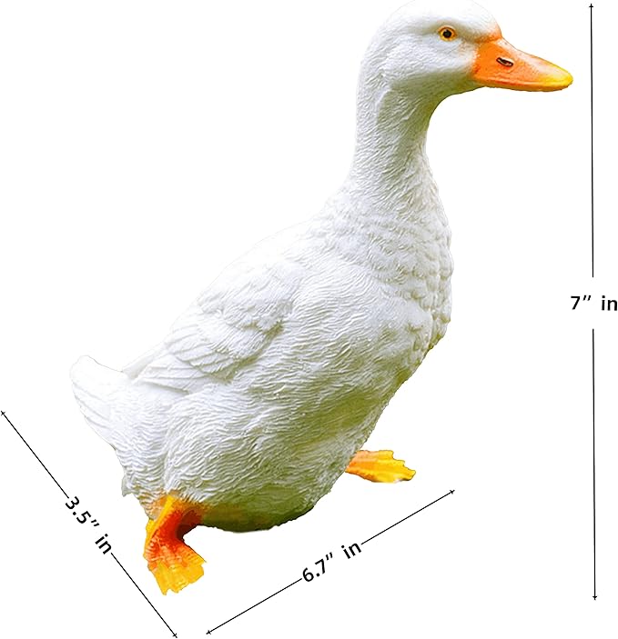 coolboy Real Duck Figurine,Animal Resin Statue Indoor Resin Duck Statue,Garden Decoration Outdoor Sculptures Animal Ornament