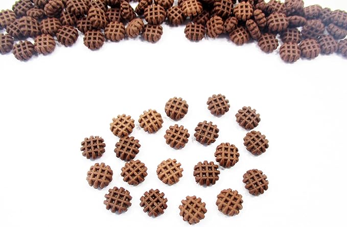 Dollhouse Miniature Food Lot 10 Plain Chocolate Waffle Bakery Supply 10124