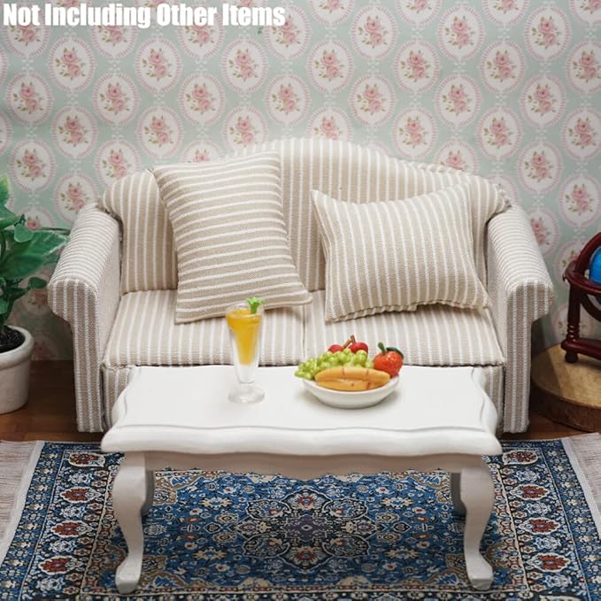 Odoria 1/12 Miniature Couch Sofa Dollhouse Furniture Accessories, Khaki