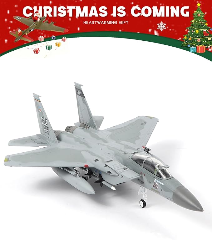 F-15C American Eagle Aircraft Model is a Twin-Engine 1:100 Metal die-cast Fighter Jet Model, Suitable for Collection and Gift-Giving Purposes.