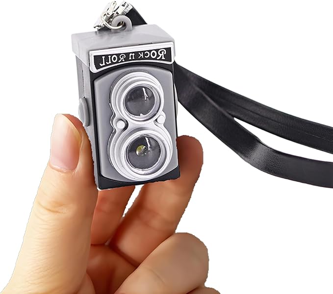 Photography Theme 1:4 Miniature Camera Model – Realistic Vintage & Digital Mini Camera for Dollhouse, Desktop Ornament, Mini Display, DIY Crafts, Collectible Decoration, and Creative Art Projects（ B ）