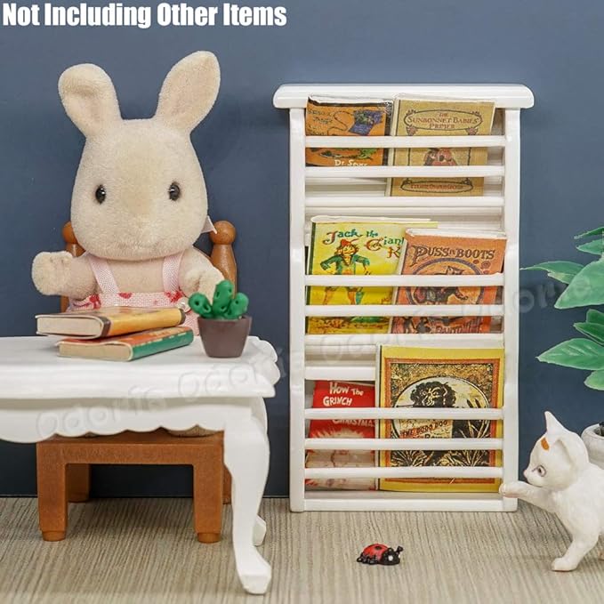 Odoria 1/12 Miniature Magazine Holder Dollhouse Decoration Accessories, White