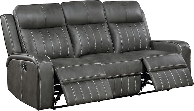 Coaster Home Furnishings Raelynn 3-Piece Upholstered Reclining Sofa Set Grey 603191-S3