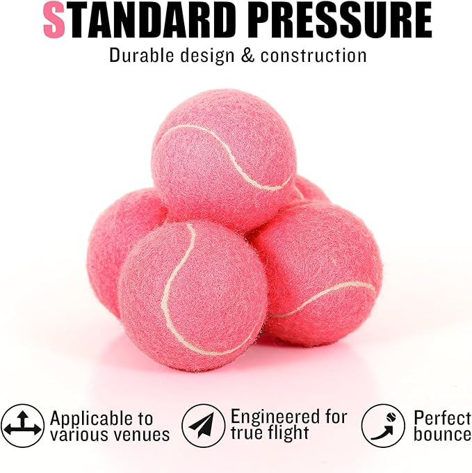 MRYCZ FYRHD 60 Pack Tennis Balls, Training Tennis Balls, Pet Dog Playing Balls, Practice Tennis Balls with Mesh Bag for Transport and Beginner Training
