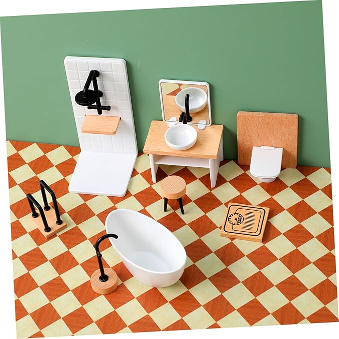 VICASKY 1/12 Bathroom Scene Decorations