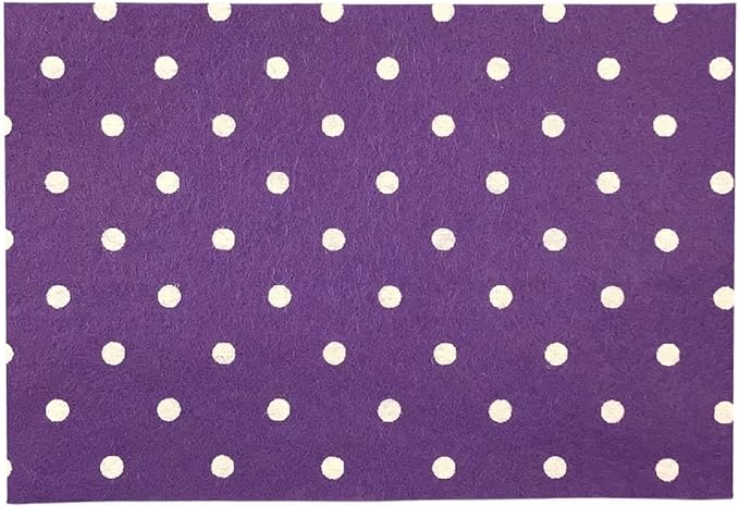 Dolls House Purple Rug with White Spots Miniature Flooring Accessory 1:12 Scale