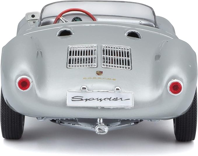 Maisto 1:18 Scale Porsche 550A Spyder Diecast Vehicle, Silver