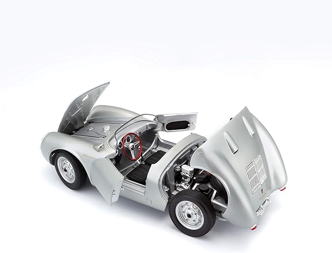 Maisto 1:18 Scale Porsche 550A Spyder Diecast Vehicle, Silver