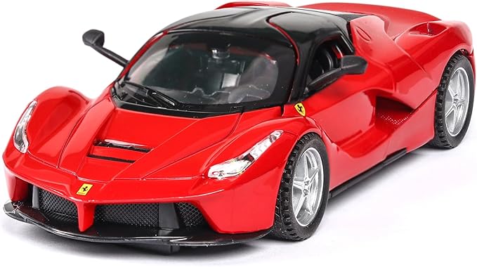 Alloy Collectible Red Race LaFer Pull Back Vehicles Diecast Cars Model with Lights and Sound
