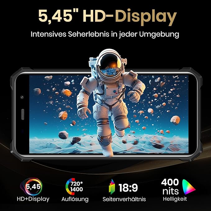 FOSSIBOT F101P Rugged Call Phone，Android 13 7GB+64GB /1TB Rugged Smartphone 10600mAh Unlocked Phone 123dB Loud Volume Phone 5.45" 24MP+8MP Camera Waterproof Smartphone 4G Dual SIM OTG Octa-core 18W