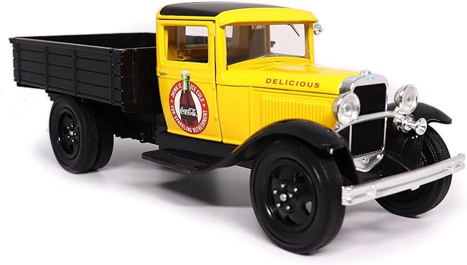 Motor city classics Coca-Cola Diecast Collectible | 1931 Ford Model AA (Yellow Version) 1:24 Scale 424023 Officially Licensed