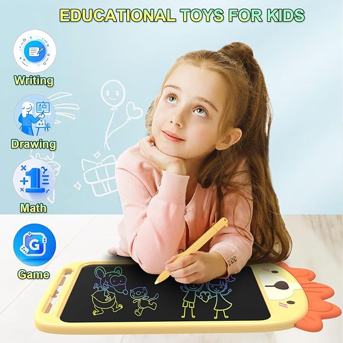 CHAFEGY 10 Inch LCD Writing Tablet, Erasable Doodle Board Toy, Cute Lion Drawing Pad for Kids Ages 2-6 - Educational Christmas Birthday Gift (Lion)