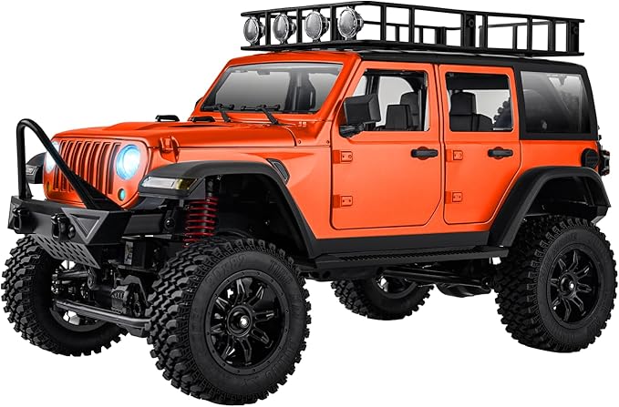 ARRIS 1/12 RC Crawler, MN-128 RC Rock Crawler 4x4 4WD RC Jeep Truck, 2.4GHz Remote Control Off Road Car with LED Lights for Adults, Hobby Grade RTF Toy Vehicle Gifts