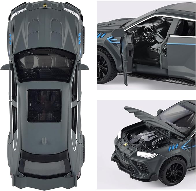 Toy Cars 1/32 Scale Lamborghini Urus Diecast Cars - Light, Sound & Pull Back Function Model Cars- Zinc Alloy Car Model for Kids Who Love car Mechanics & Collecting Exotic Sports Car Toys