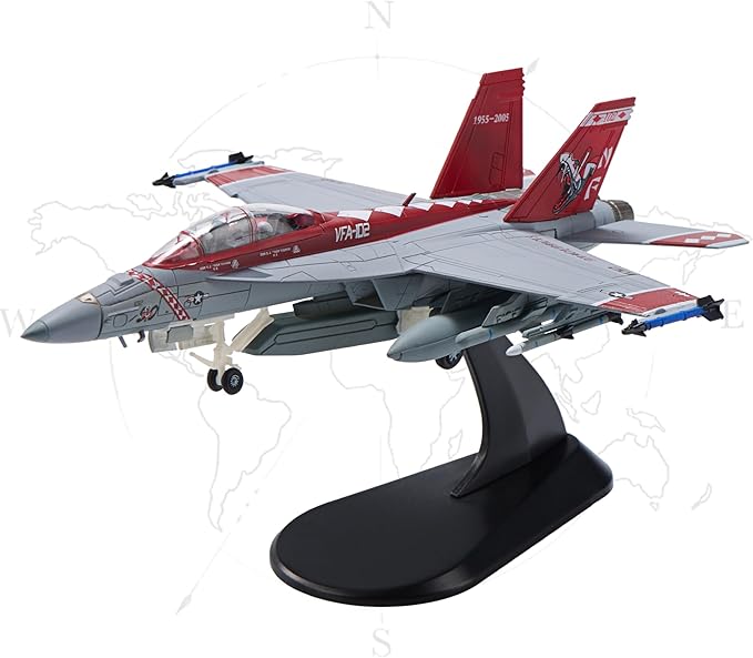 F/A-18F Super Hornet Die-cast Airplanes-1/100 Scale VFA-102 Diamondbacks Metal Aircraft Model for Collector, Aviation Enthusiast-Premium Collectiable with Display Stand