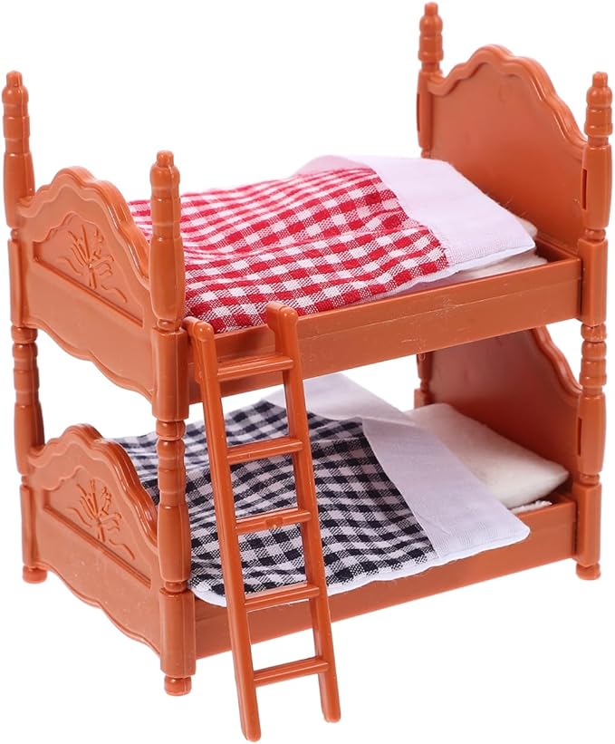 NUOBESTY 1pc Dollhouse Bed, Simulation Miniature Beds for Dollhouse Furniture Accessories Decorations