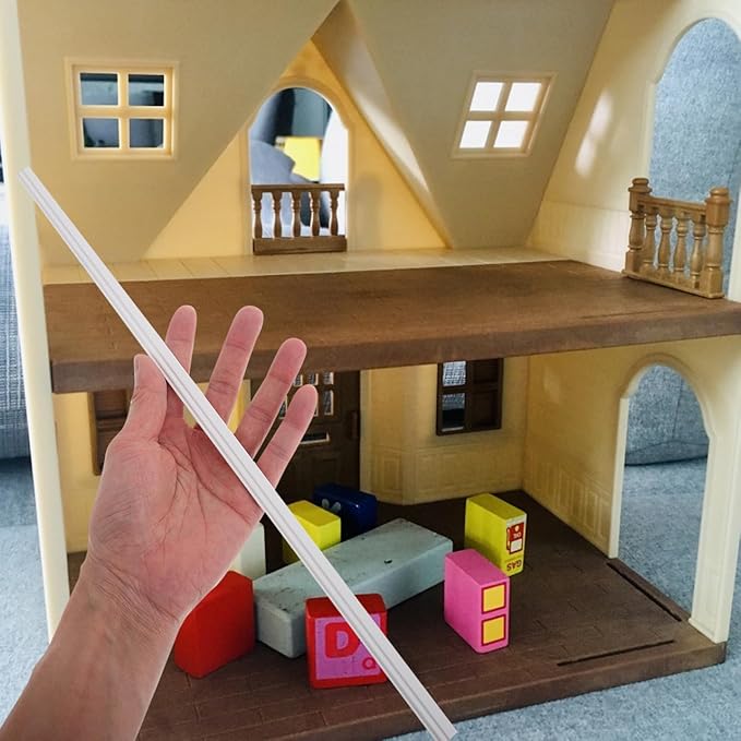 UPKOCH Dollhouse Wainscoting Molding and Skirting Board 1 12 Scale Miniature Wall Decor for DIY Tiny House Scene Accessories
